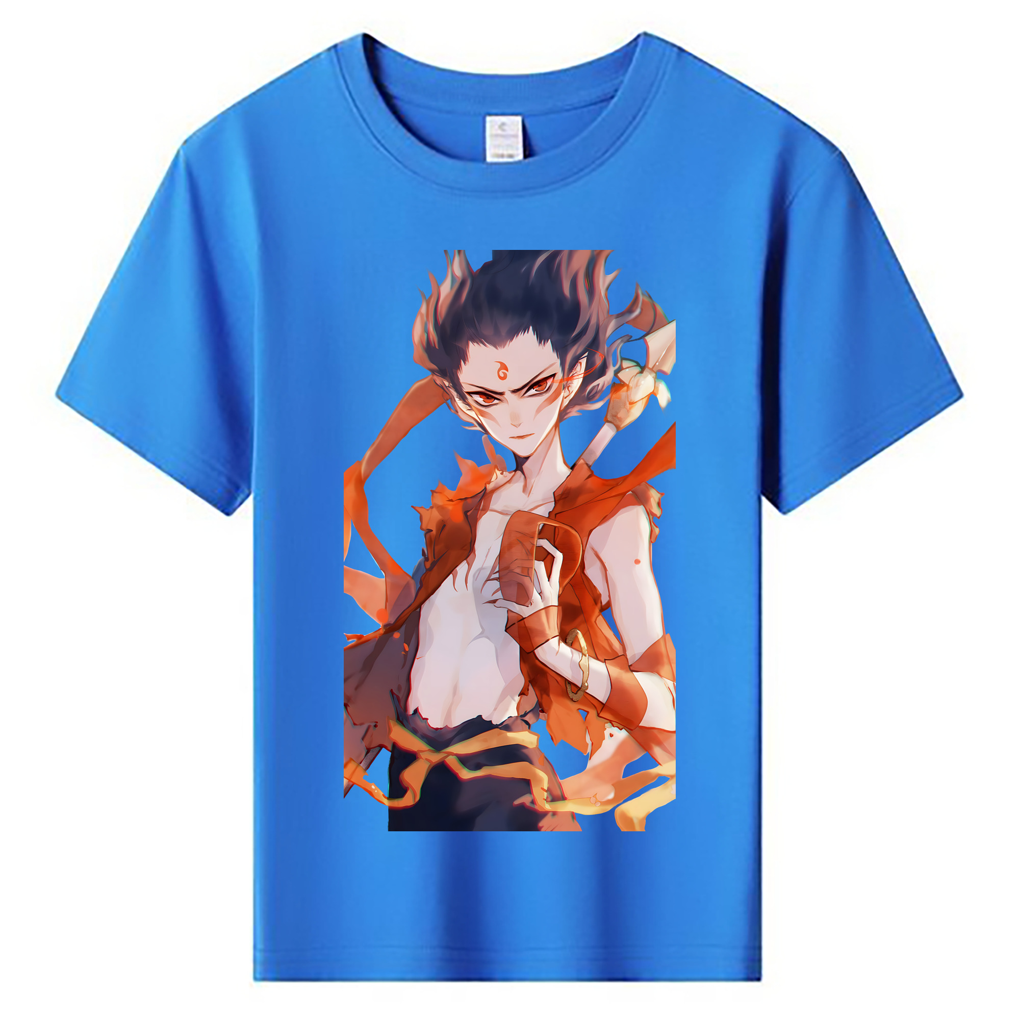 （画像用） Ne Zha 2 ナタ 魔童の大暴れ 綿100％キッズTシャツ（フロントプリント）